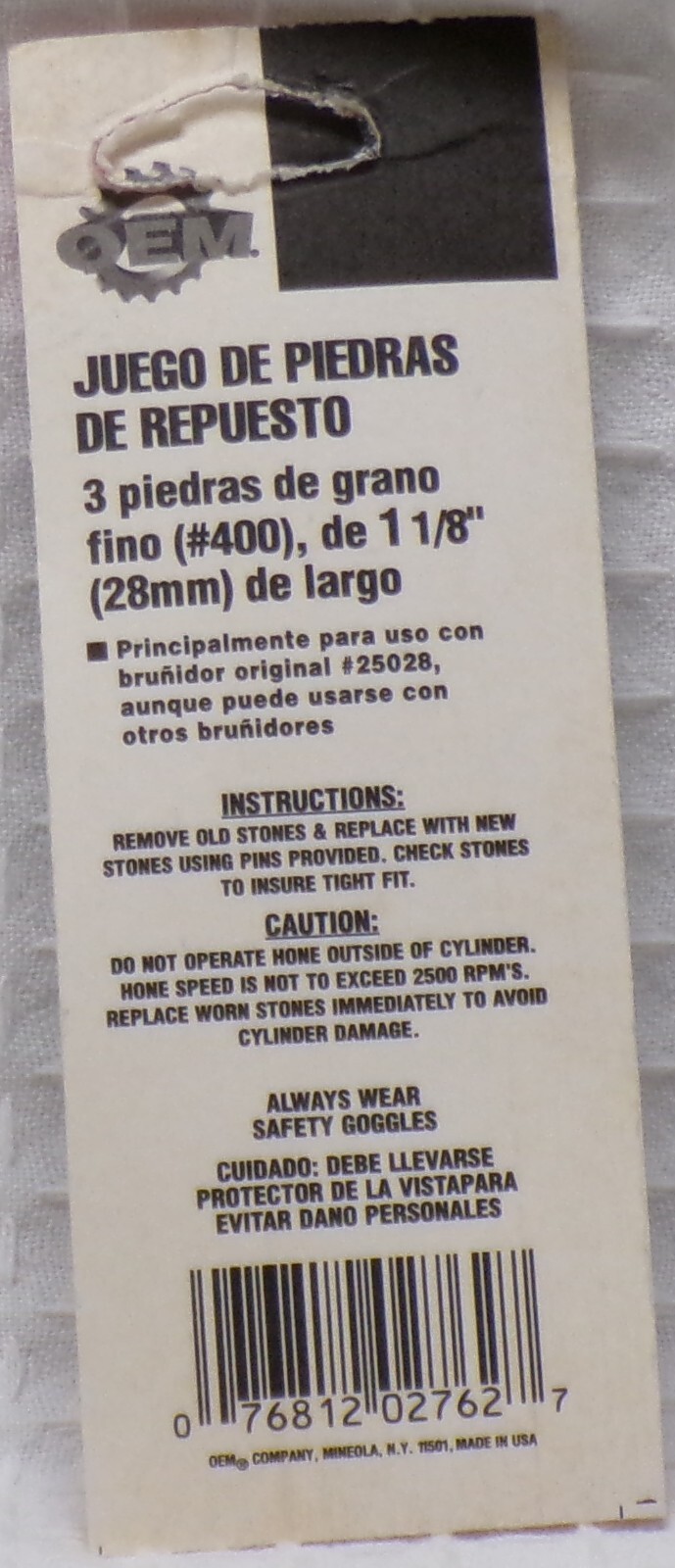 Lot of 2 OEM 1 1/8″ Replacement Stone Set 400 Grit 3 pcs. Each 2528F
