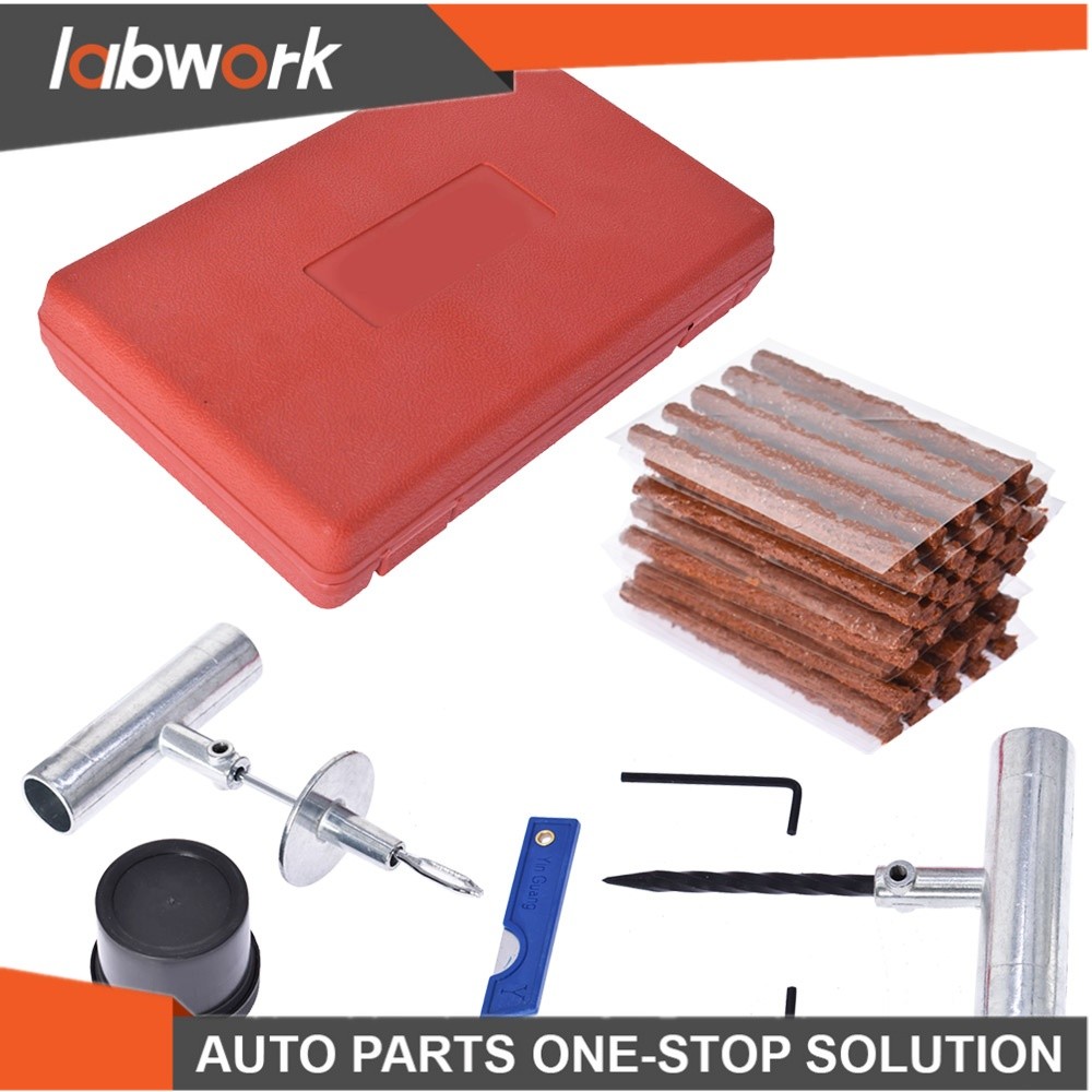 Labwork 57pcs Tire Repair Kit Flat Tire Repair Car Truck Motorcycle Plug Patch