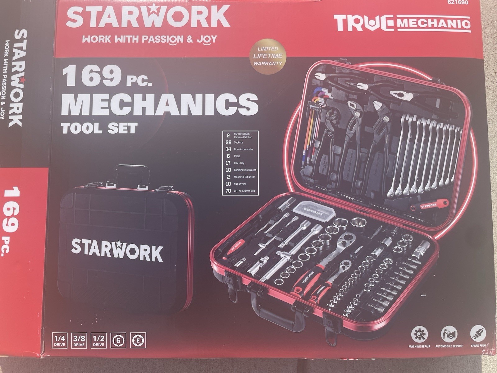 Starwork True Mechanic 169 Piece Mechanics Tool Set