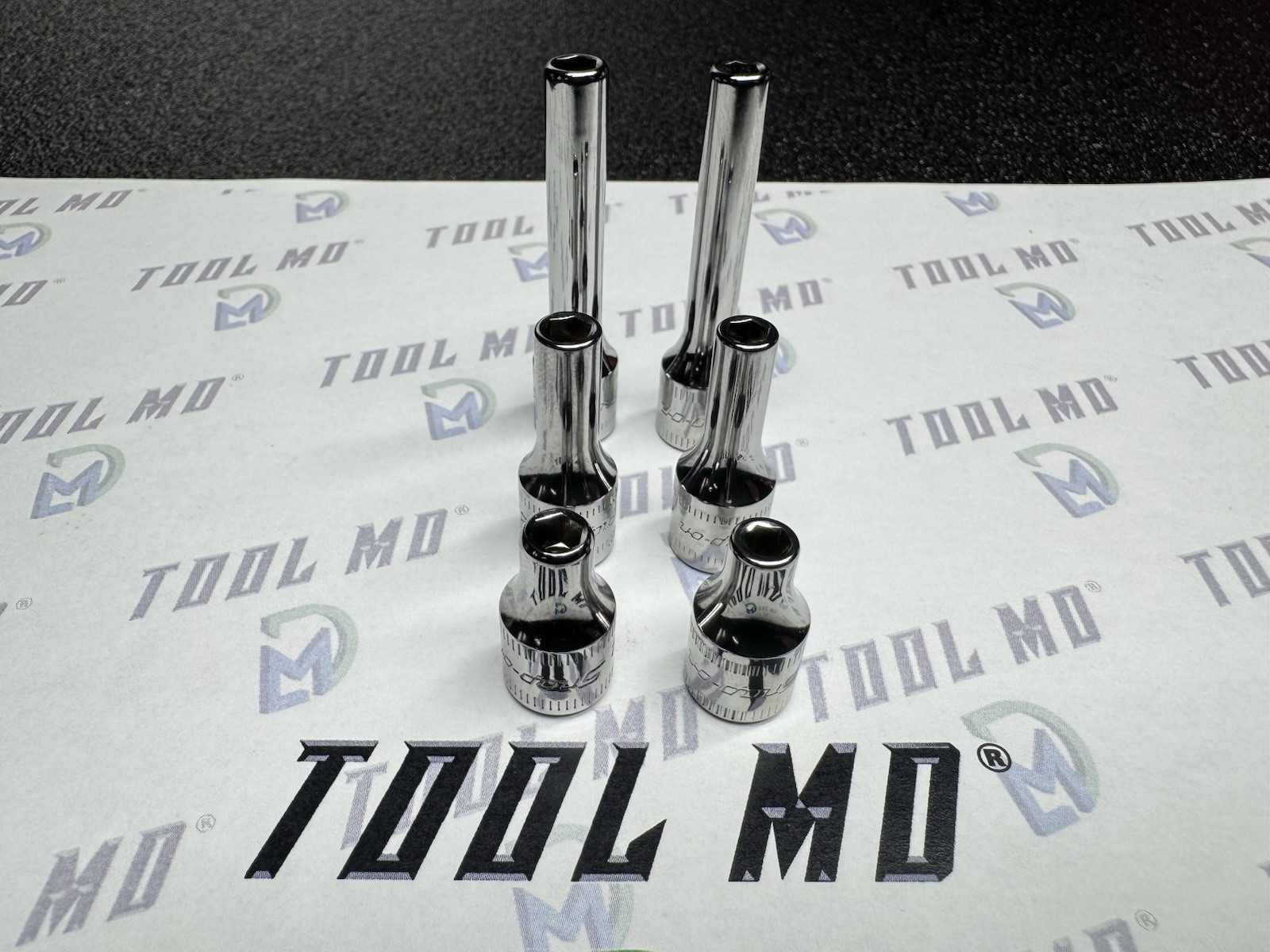 Snap-on Tools USA NEW 6pc 1/4” Drive 6pt 4mm & 4.5mm Metric Add On Socket Set
