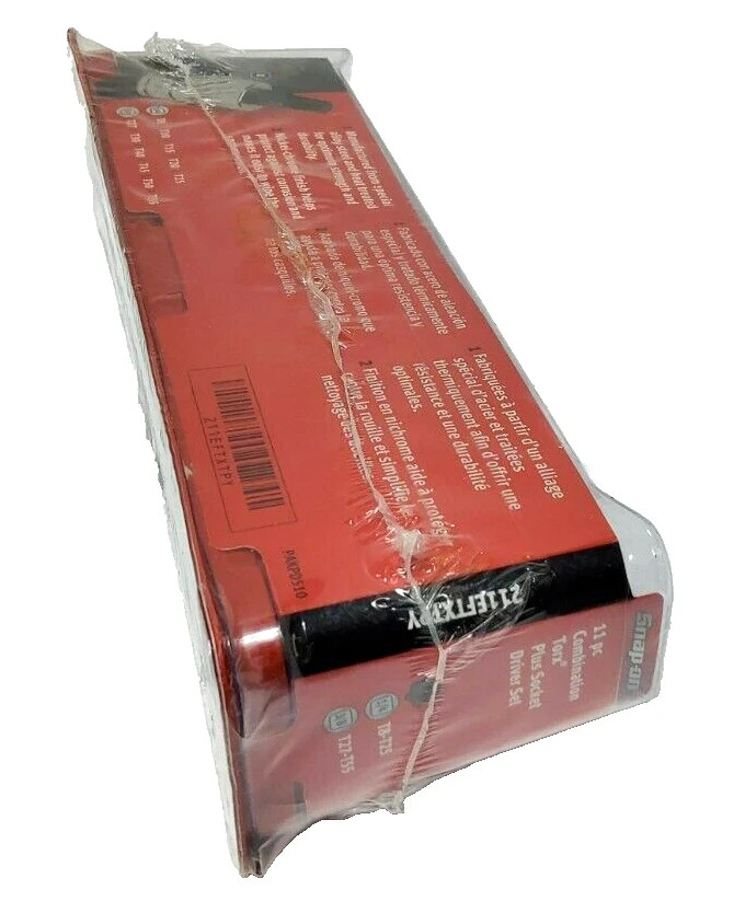 Snap-on 1/4″ 3/8″ dr T8 to T55 11pc TORX Plus Socket Driver SET 211EFTXTPY New