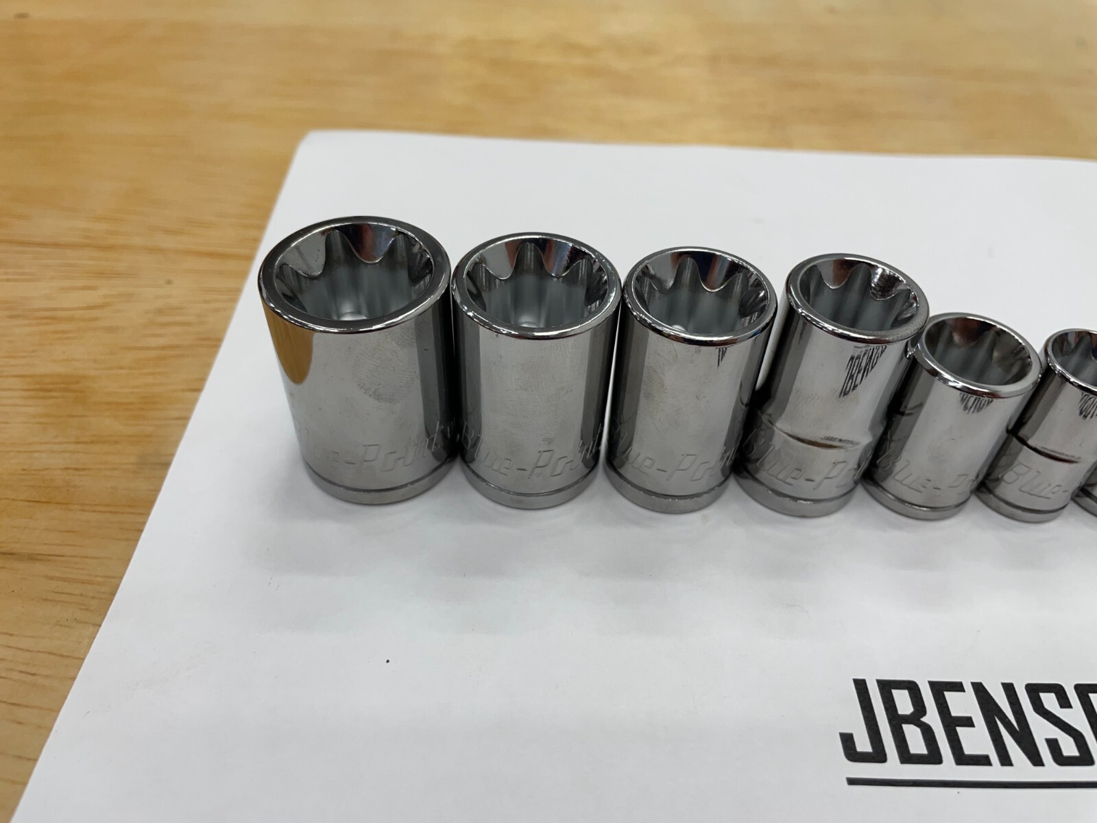 Blue-Point Tools NEW 13pc Mix Drive Chrome Inverted E Torx Socket Set
