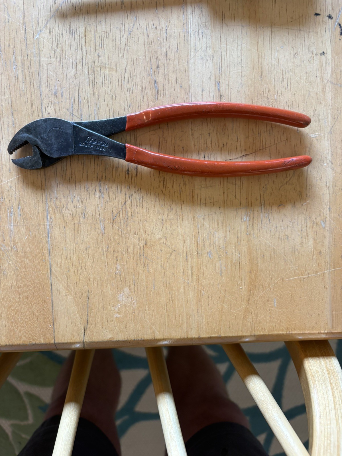 Snap-on Tools 208CP 8″ Angle Nose Battery Terminal Pliers USA Red Handle 629