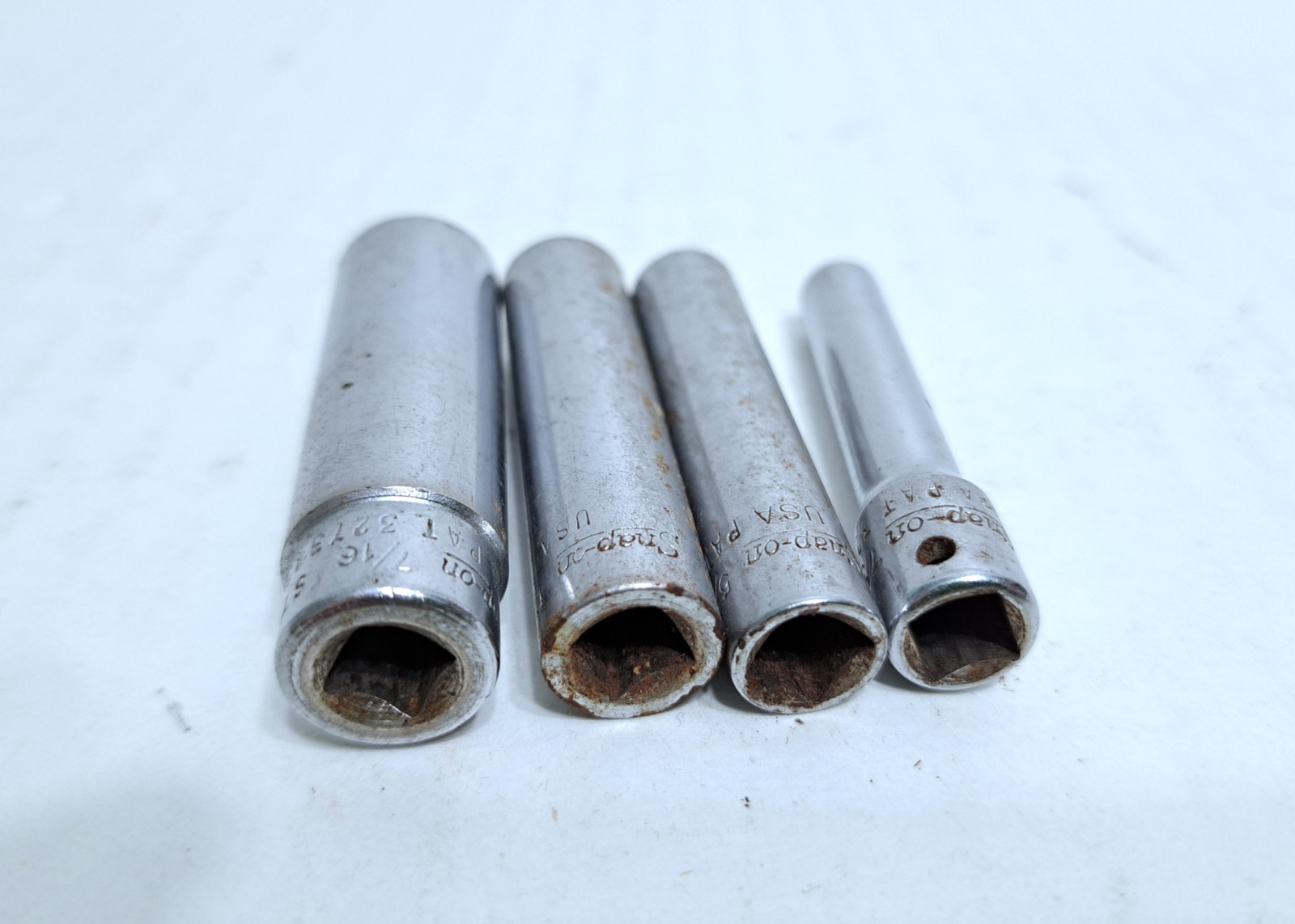 Vintage Snap On Deep Socket Set 1/4 Drive STM11 STM14 STM7 STM10