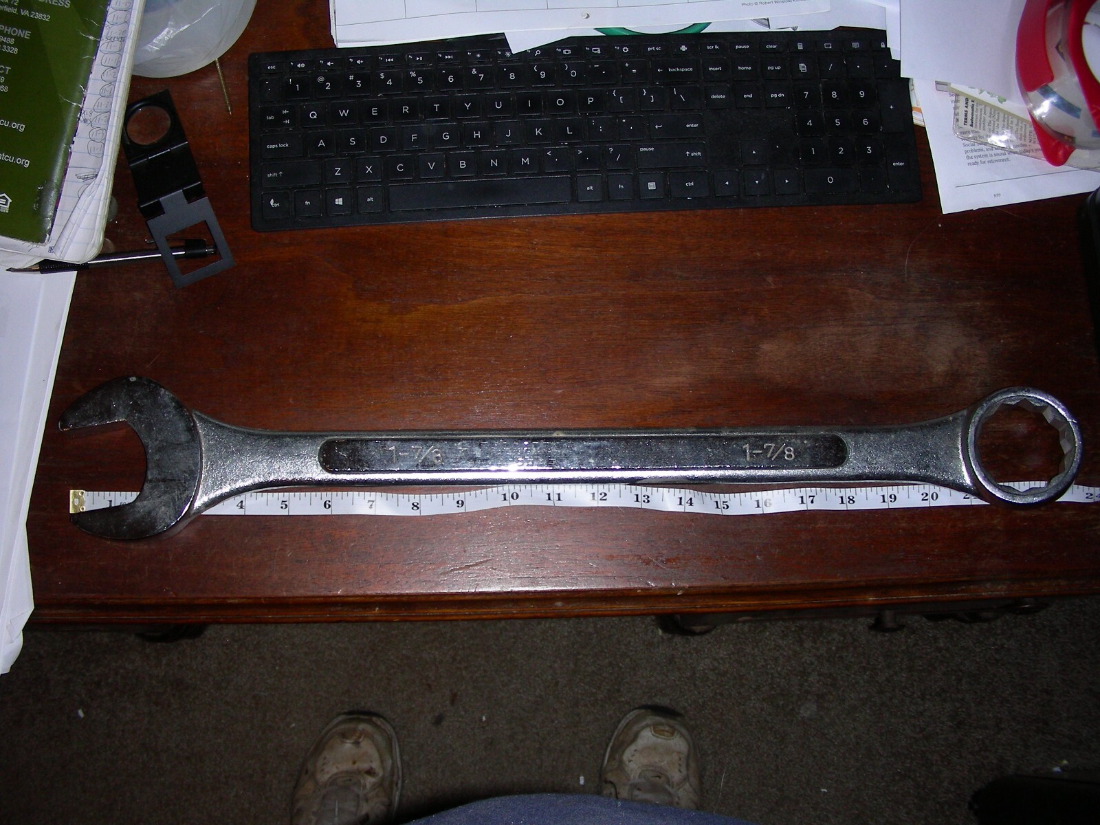 1 7/8 inch comb open end 12 point box end wrench-Forged Alloy Steel-23 1/2 in