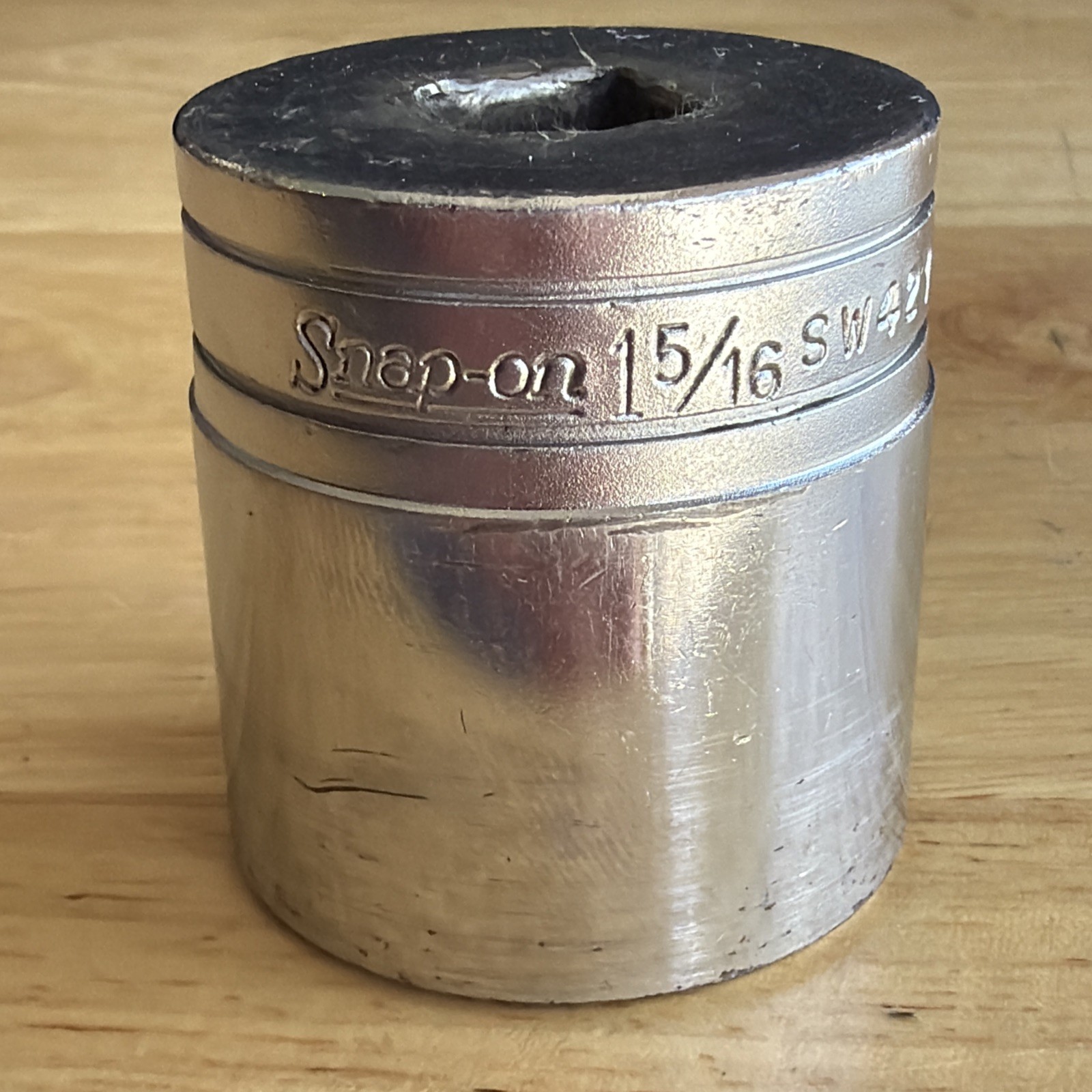 Snap On Tools 1-5/16″ Shallow Socket 1/2″ Drive 12 Point SW421 Vtg Made in USA