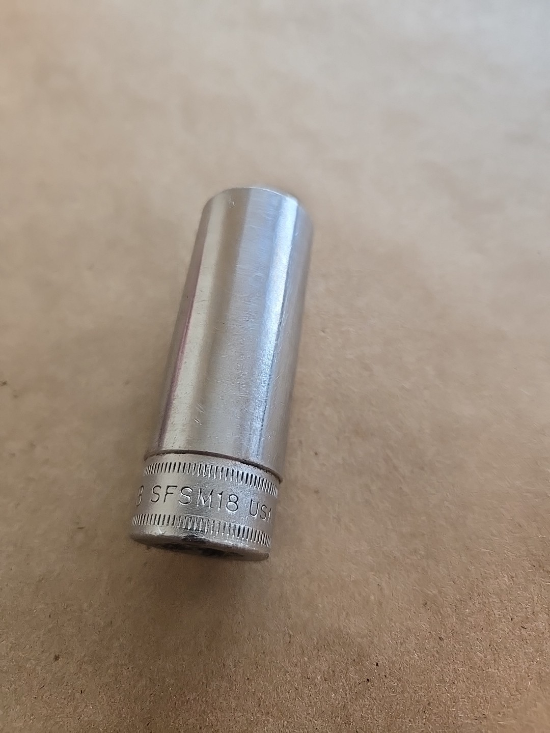 Snap On 3/8″ Drive 18MM 6PT Metric Chrome Deep Socket SFSM18