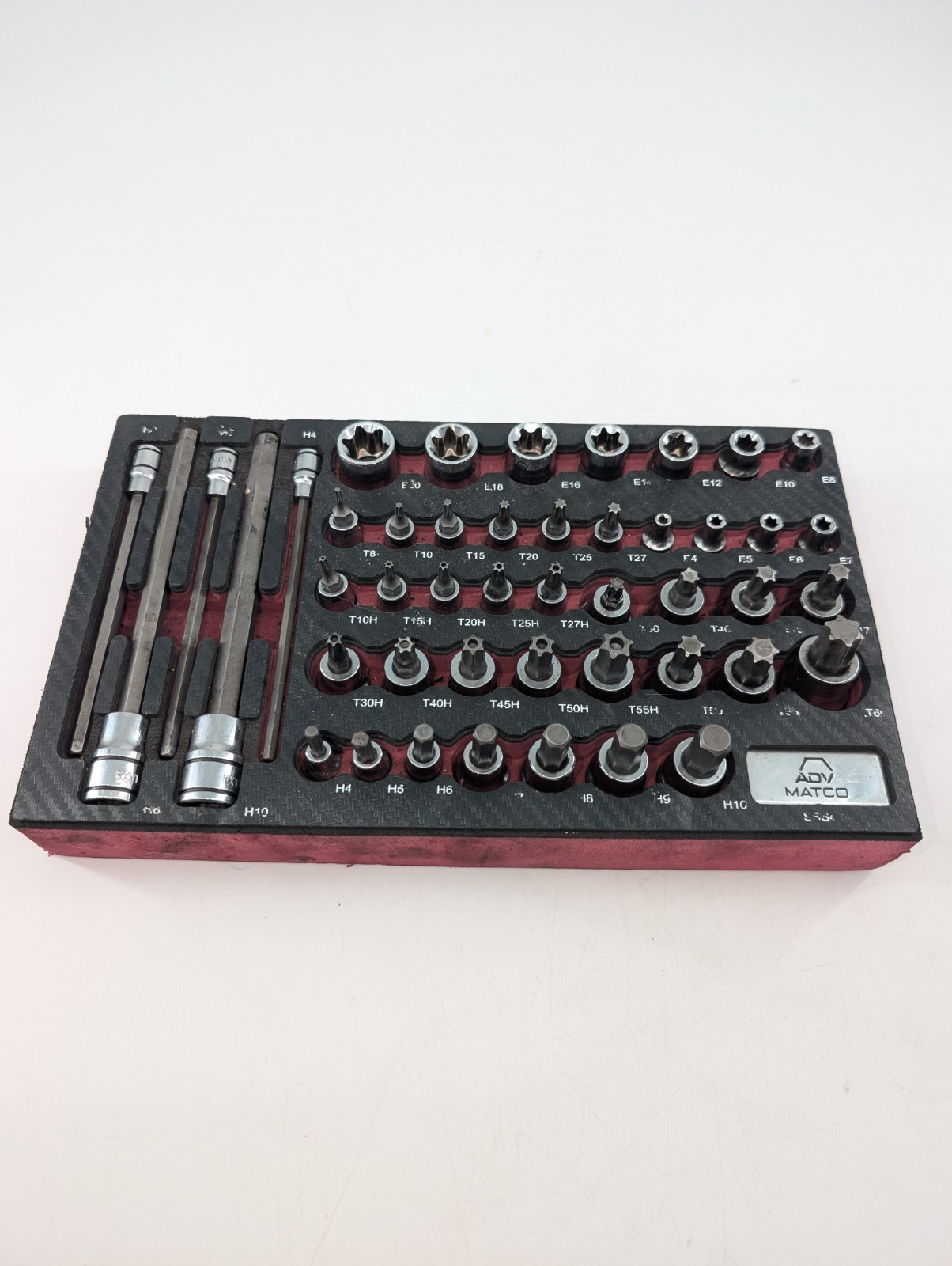 Matco Tools 46 PIECE 1/4″, 3/8″, AND 1/2″ DRIVE ADV MASTER HEX AND TORX® BIT SOC