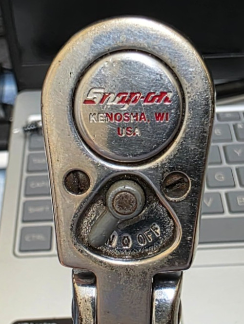 Snap On Tools F731A 3/8″ Drive Flex Swivel Head Long Handle Ratchet VINTAGE