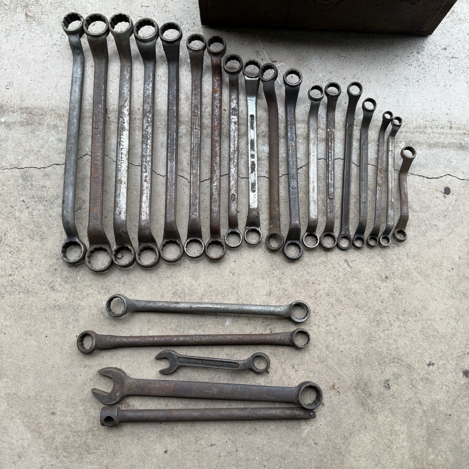 Vintage Offset Box End Wrenches (Lot Of 22) Various Brands & Sizes – Made In USA