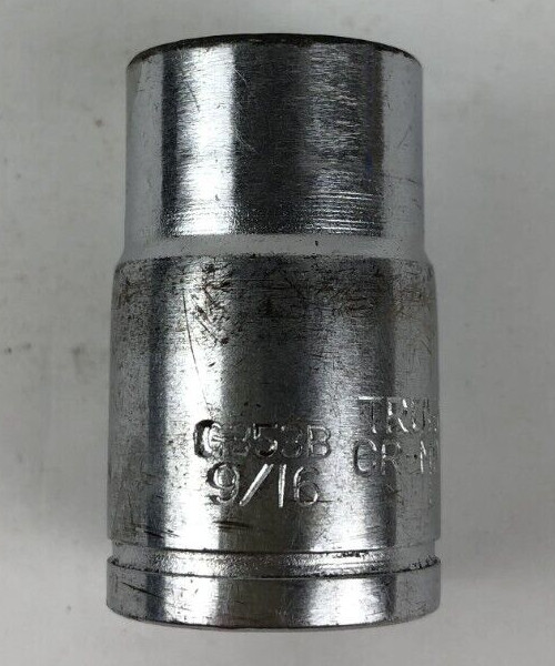 TrueCraft 9/16″ 6 Point 3/8″ Drive Shallow Socket CR-MO G353B Made In Japan