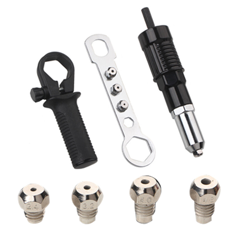 Electric Rivet Nut Gun Adaptor Insert Cordless Power Drill Tool Kit