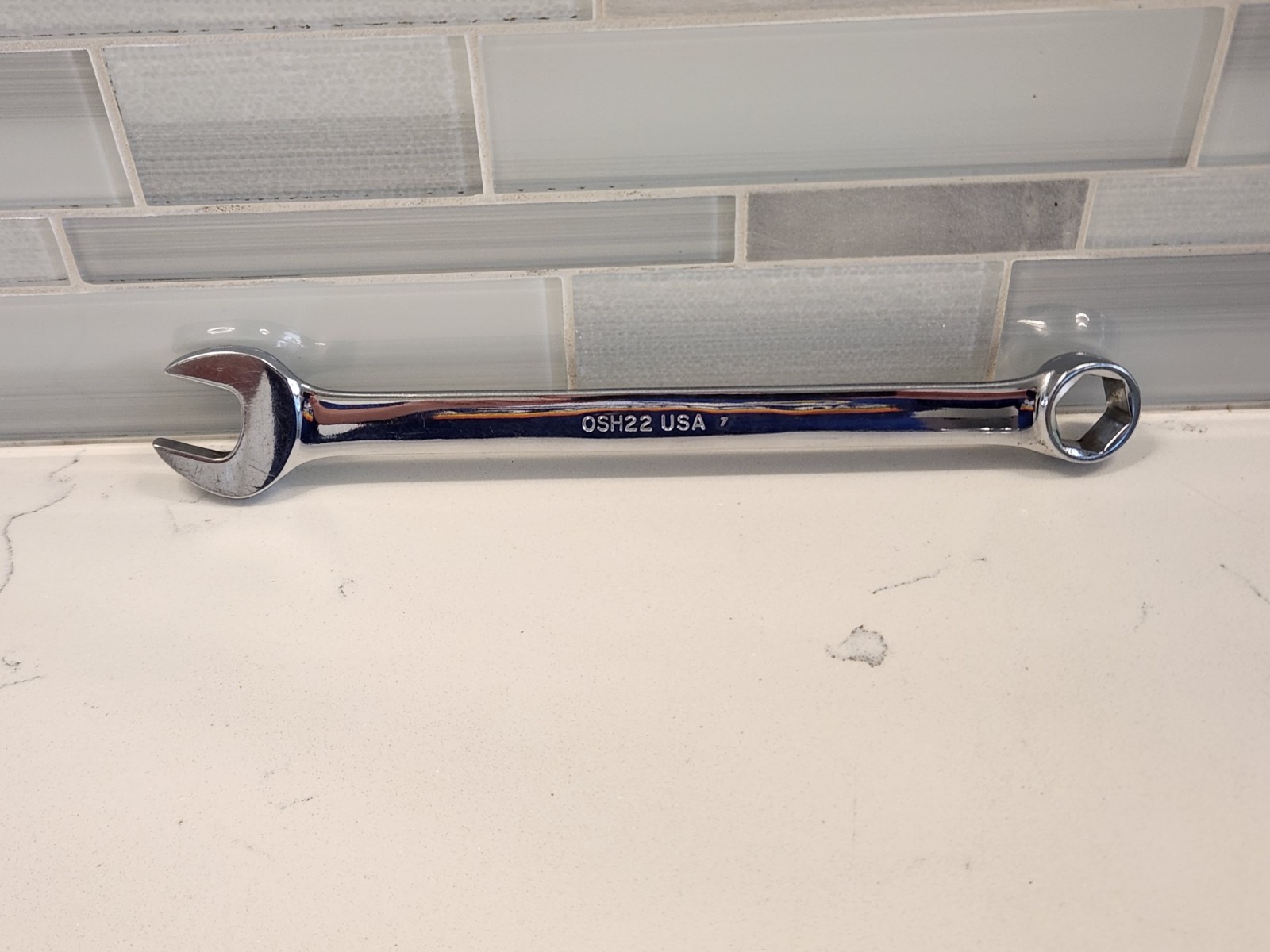 Vintage Snap On 11/16″ Open End Box End Combination 6 Point Wrench OSH22 USA