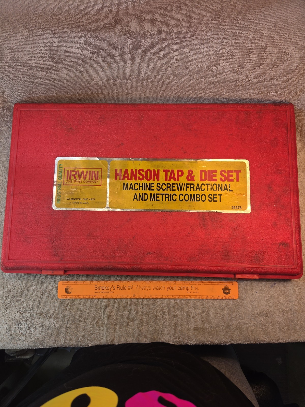 Irwin Hanson 26376 76 Pc. Machine Screw And Sae/Metric Tap And Hex Die Set