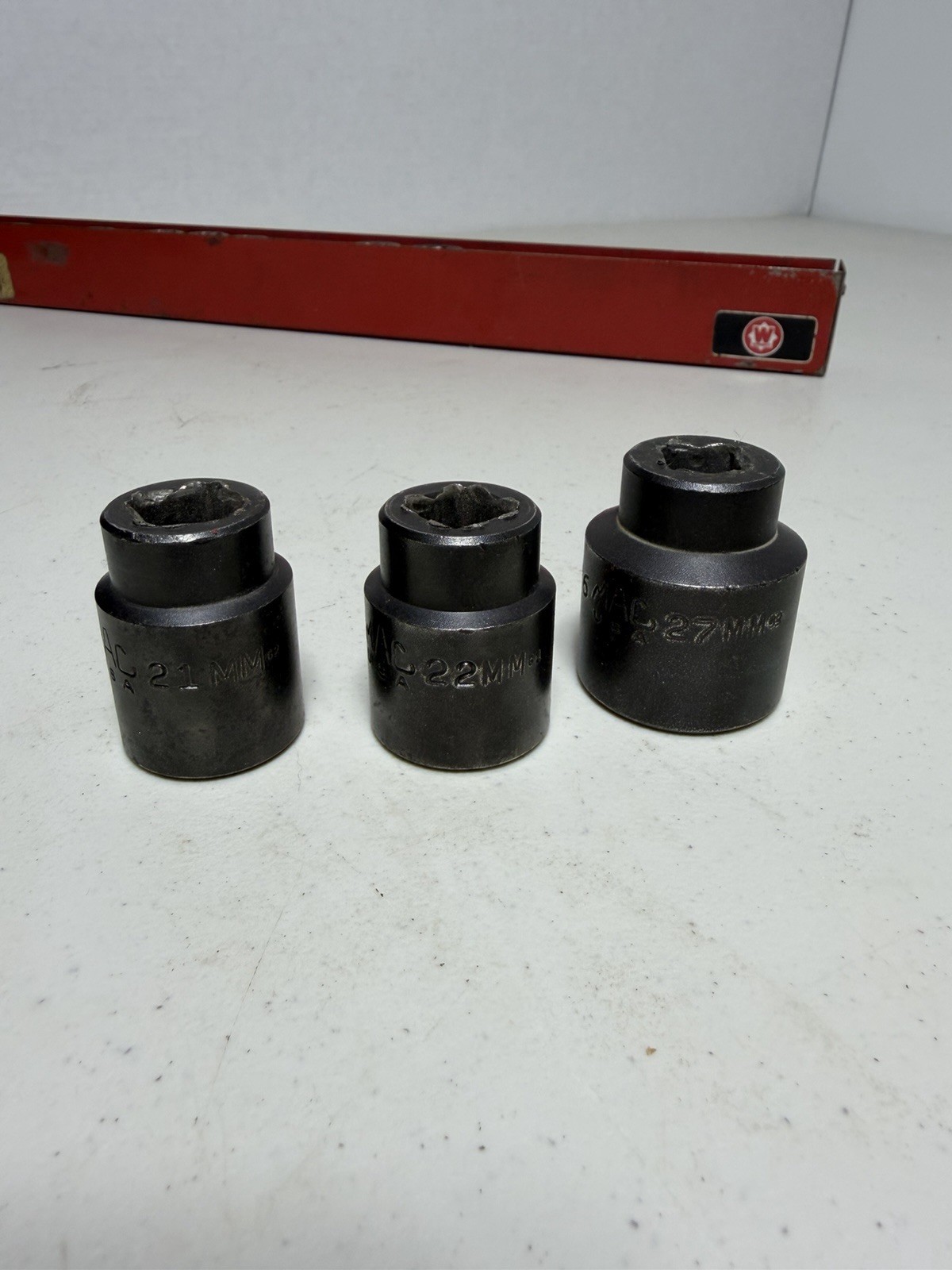 MAC Tools 13pc VP6 Metric 10mm-27mm Impact Socket 1/2” dr 6 Point Shallow USA