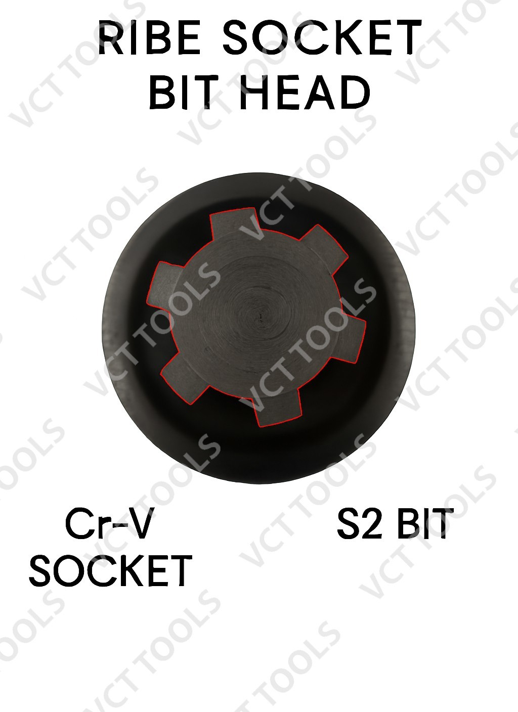 13pc Ribe Bit Socket Set – Cr-V Socket + S2 Steel Bit R4–R16 1/4″, 3/8″, 1/2″ Dr