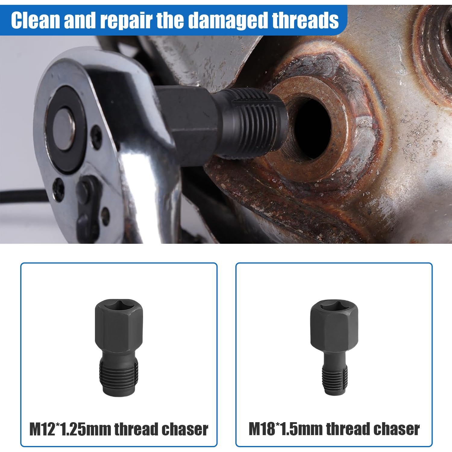 5PCS Offset O2 Oxygen Sensor Socket Set Automotive 02 Sensor Wrench Remover Tool