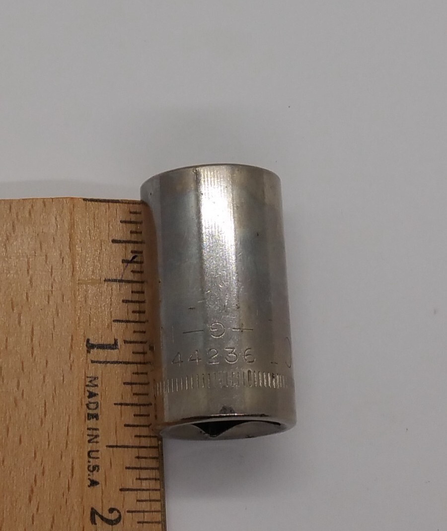 Craftsman Vintage 1/2″ Dr 15MM 12 Point Shallow Socket Inverted G 44236 USA