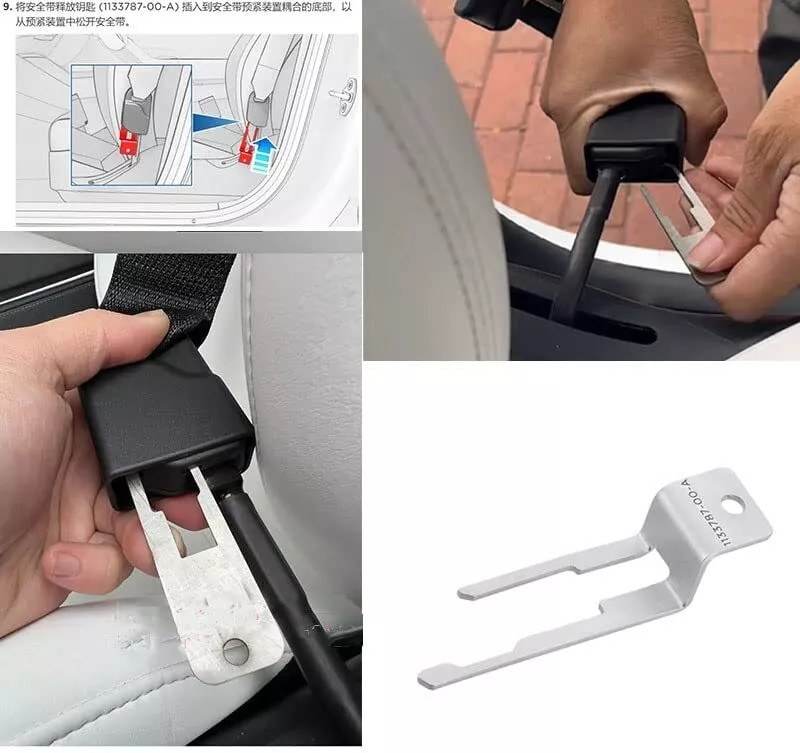 Seat Belt remover key Car Seat Buckle Release Tool For Tesla Model 3 /Y