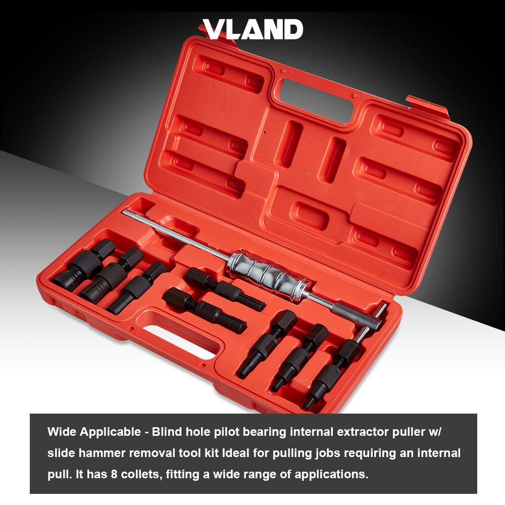 9pc 8-32mm Blind Hole Inner Bearing Puller Set Remover Slide Hammer Internal Kit