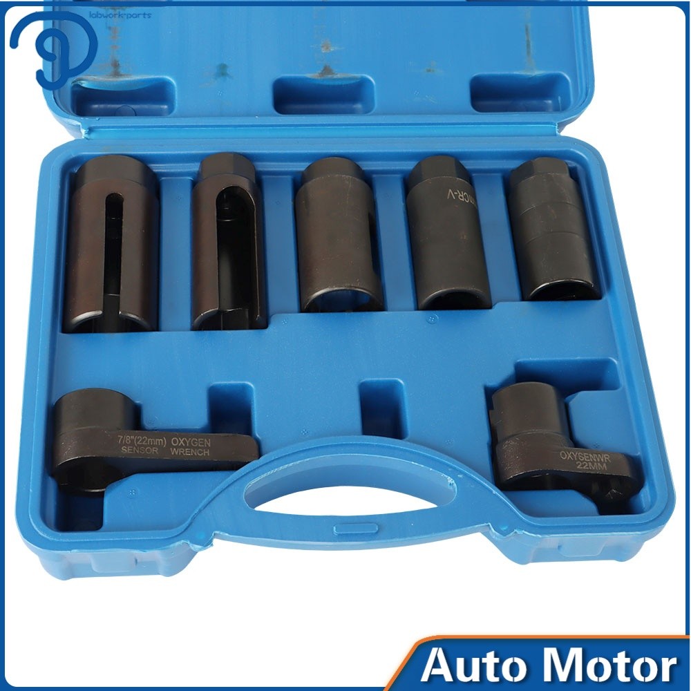 1/2″ 3/8″ 7/8″ Oxygen Sensor Socket Wrench 22mm 27mm 29mm Auto Repair Tool 7/Set