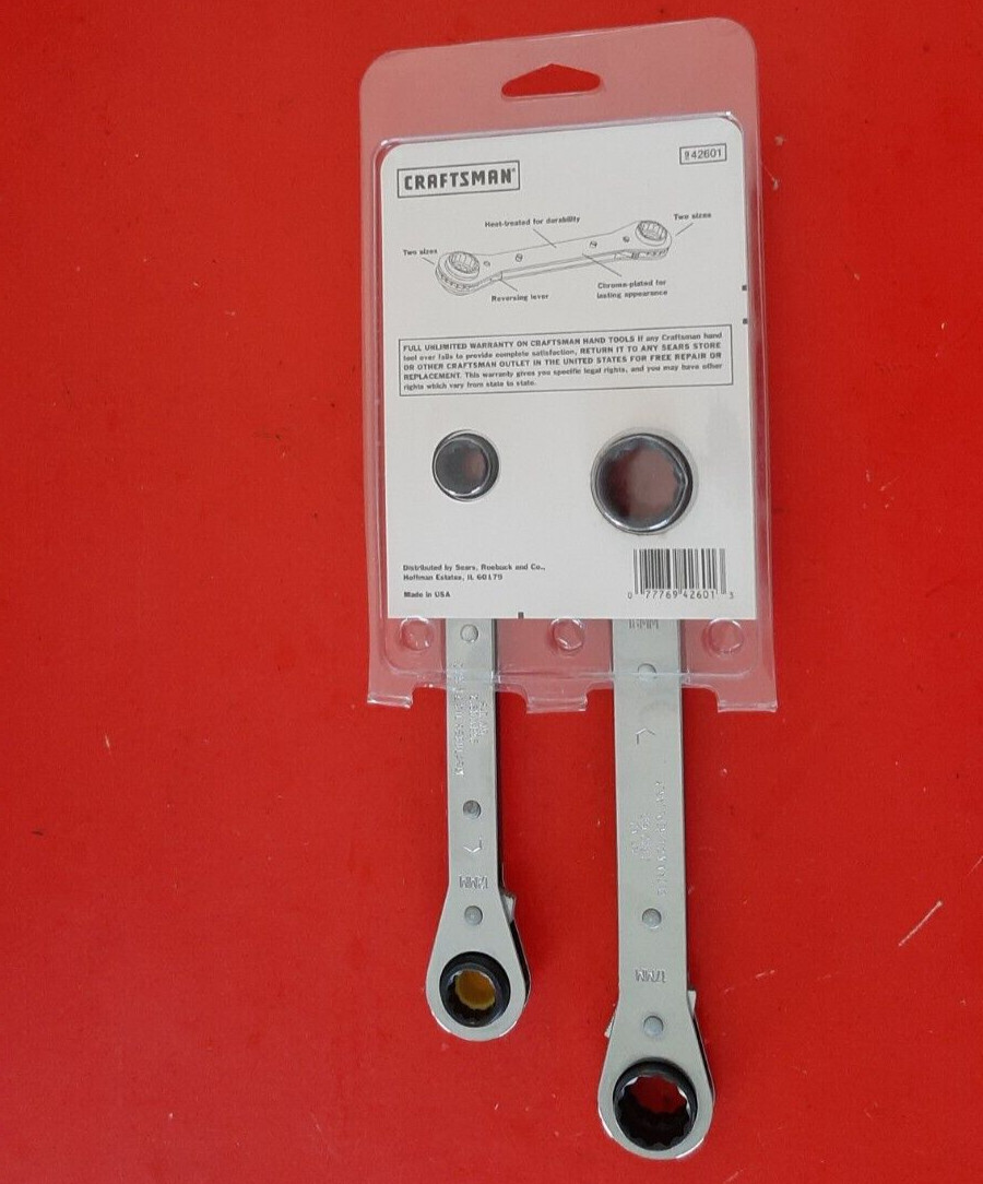 NOS Craftsman USA 4 in 1 One Metric Ratcheting Wrench Set 8 10 12 13 16-19 42601