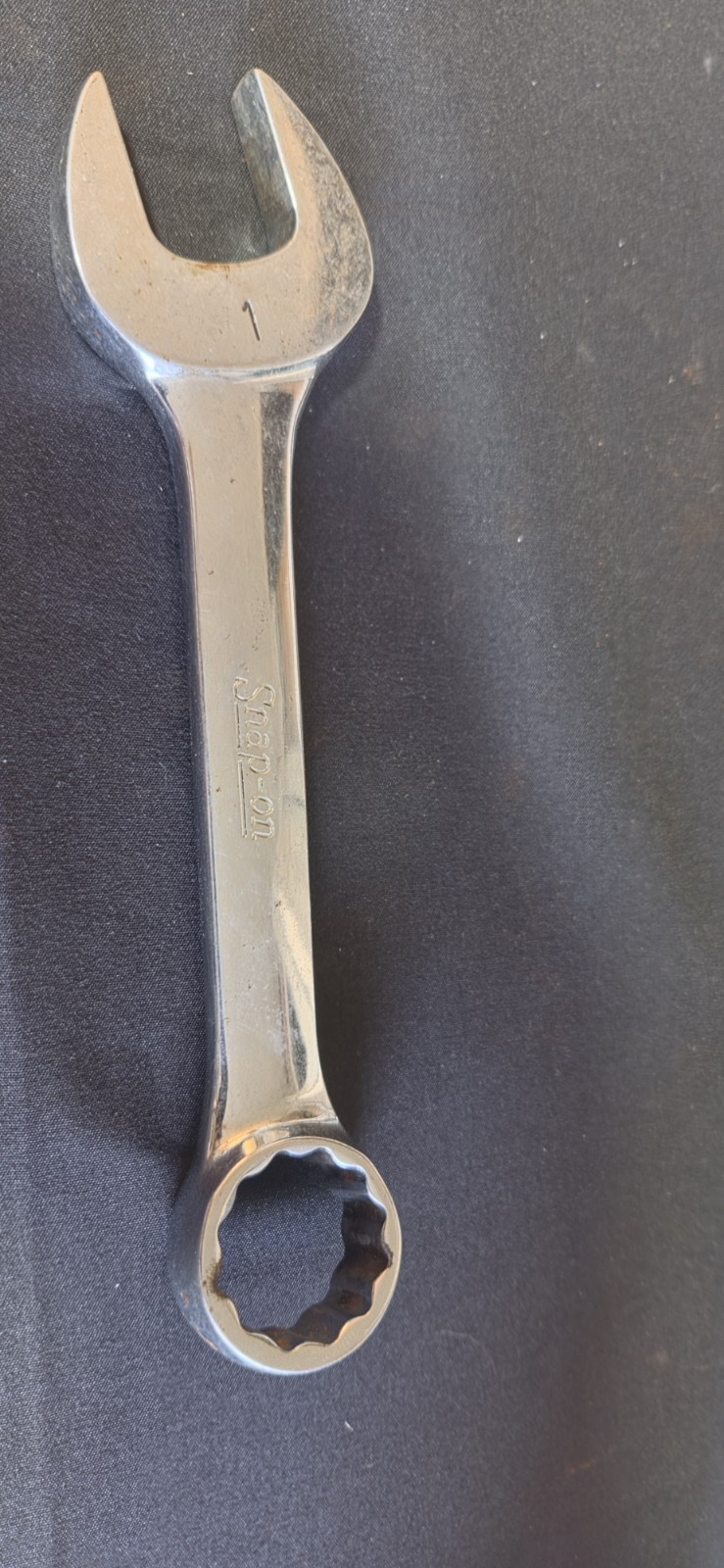 Snap-on Tools 1″ 12pt point Short Combination Wrench OEX320B USA Owner Mark, VTG
