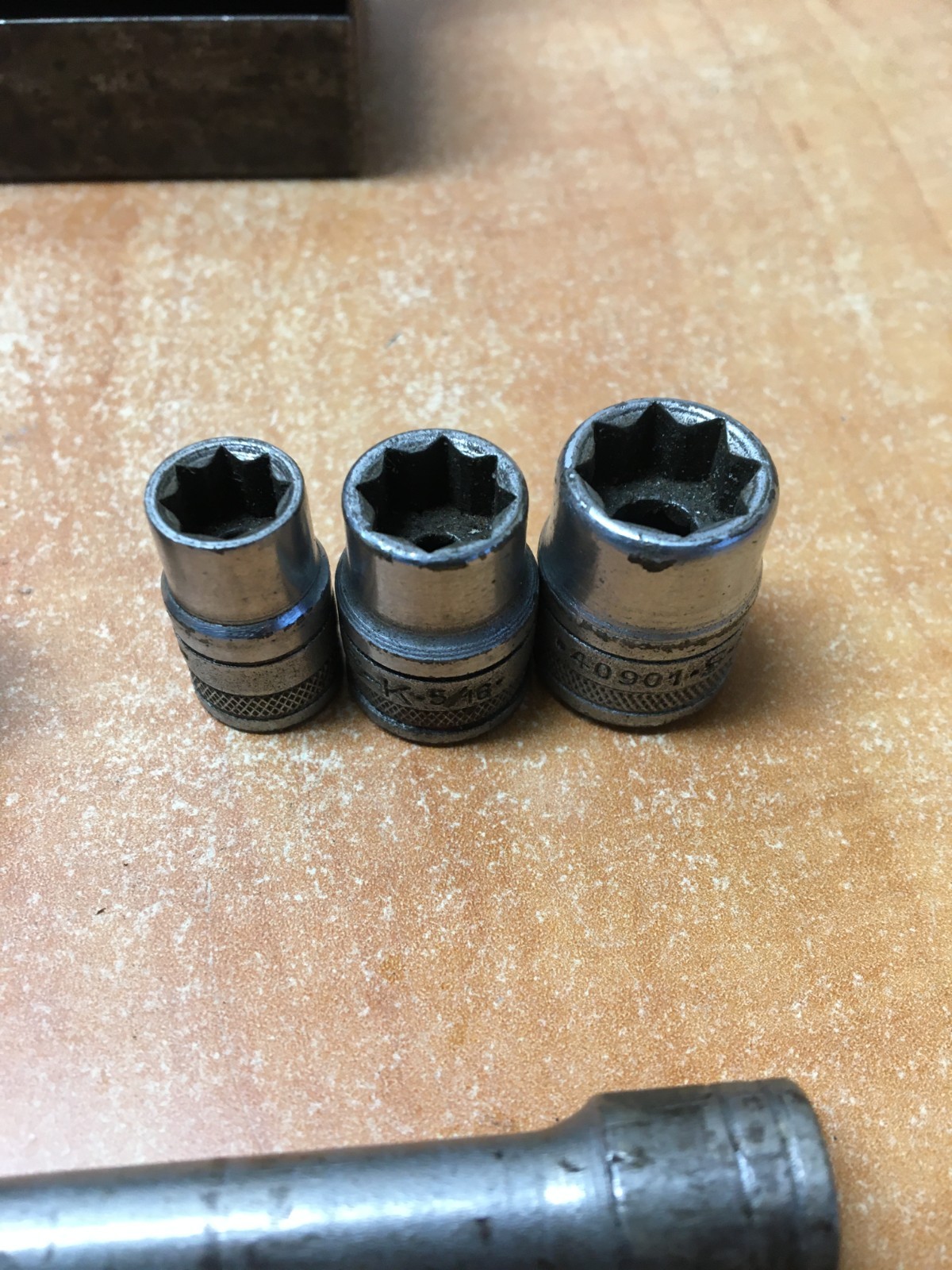 Vintage SK 1/4” Drive Socket Set With Metal Case Knurled USA
