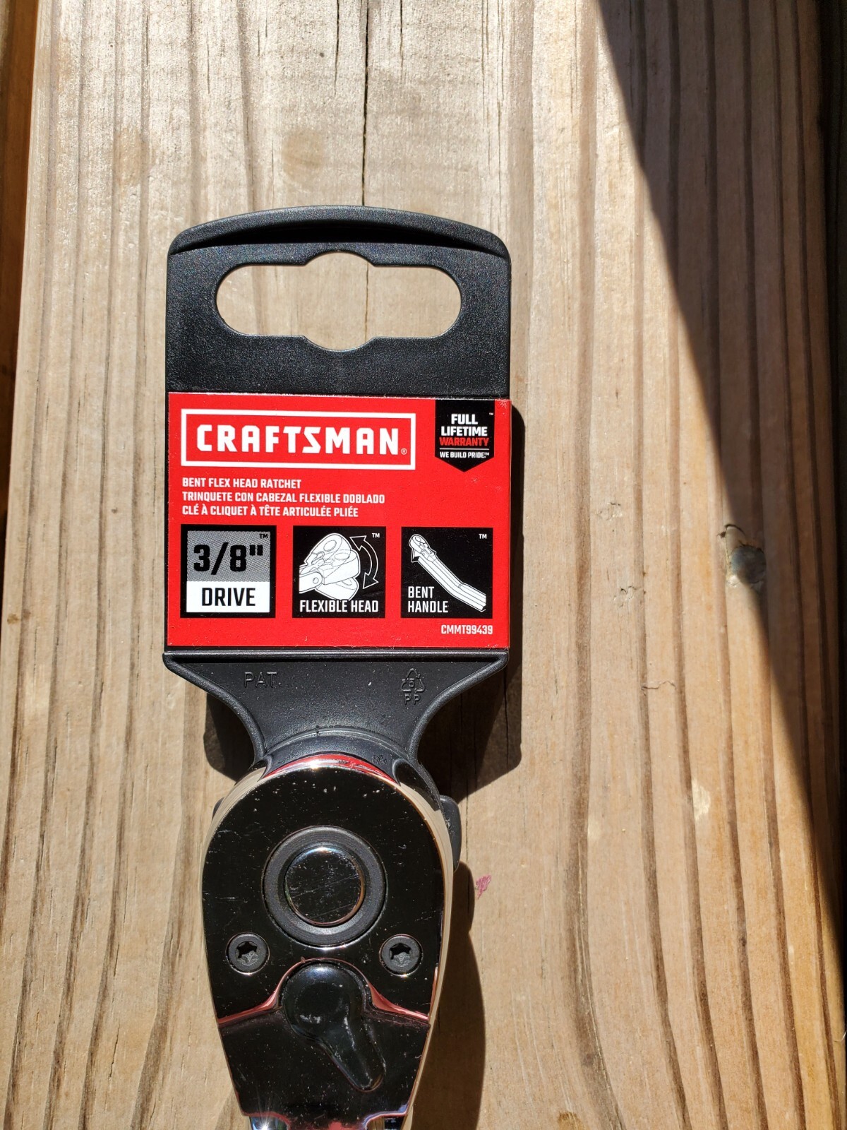 CRAFTSMAN 72-Tooth 3/8″ Drive Full Polish Handle Flexible Head Ratchet Brand New