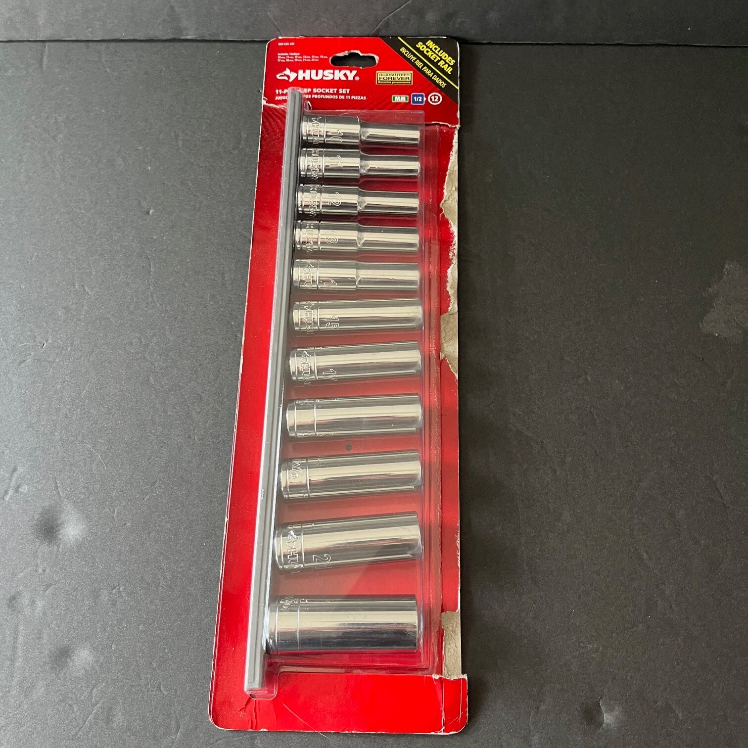 HUSKY DEEP METRIC 12 POINT SOCKET SET 635 230 11-PC. 1/2 in. NEW