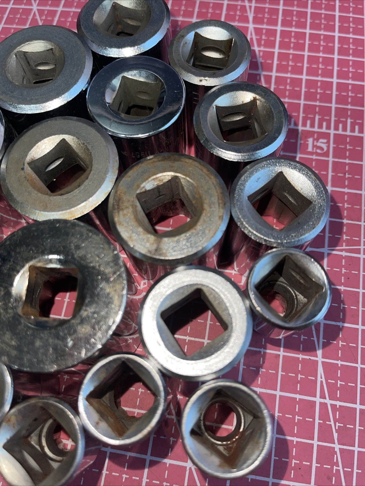 Wilde USA 23 Piece 10 – 32 MM Metric 1/2 drive 12 Point socket Set Easco KD Rare
