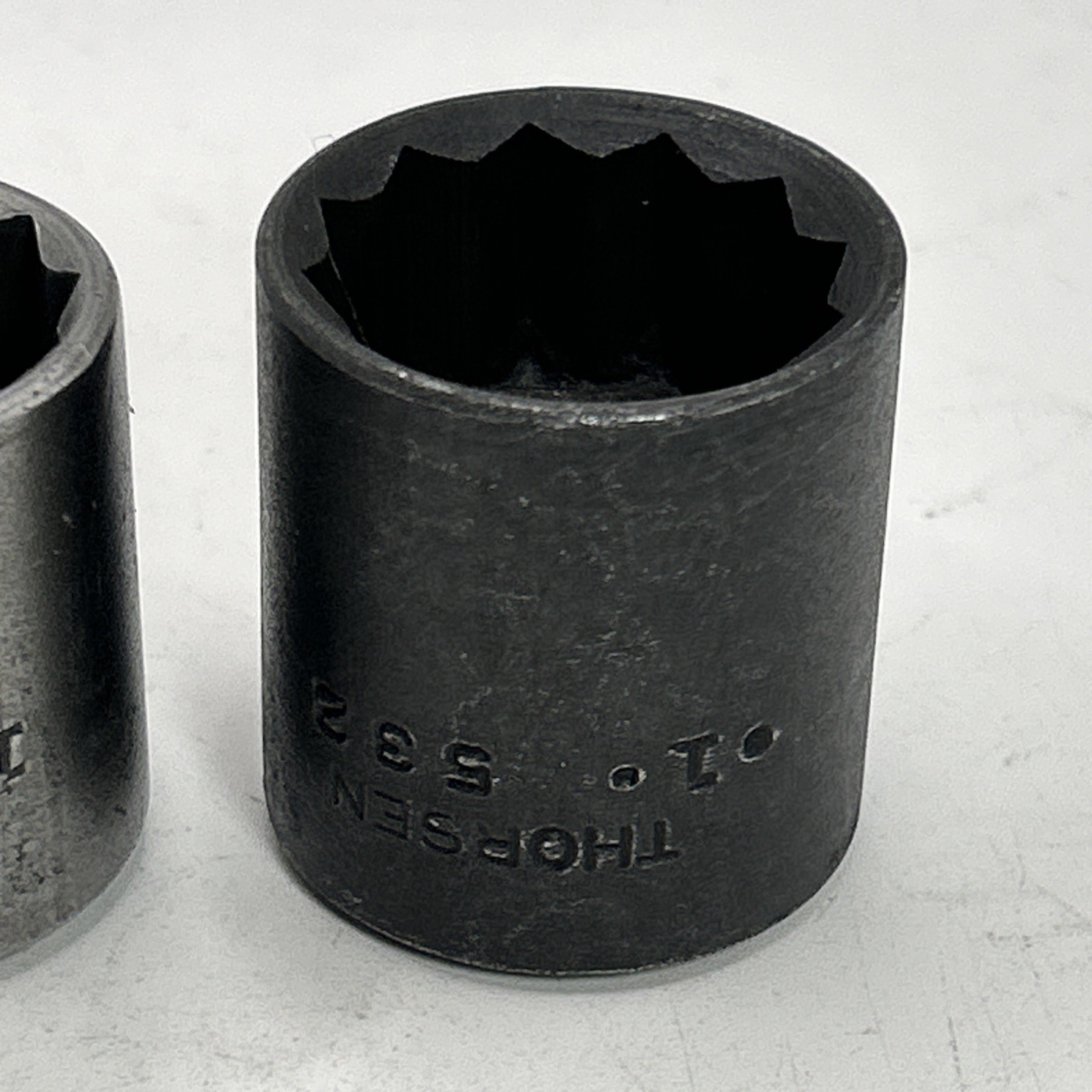 7 VINTAGE THORSEN 1/2″ DRIVE SET 12 POINT SOCKETS – 3/8 To 1/2 Adapter 7/16-1”