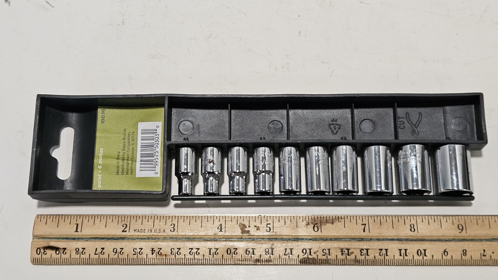 Craftsman Evolv 10 Piece Socket Set 10036 1/4″ Drive 6 Point 3/16″ to 9/16″ New