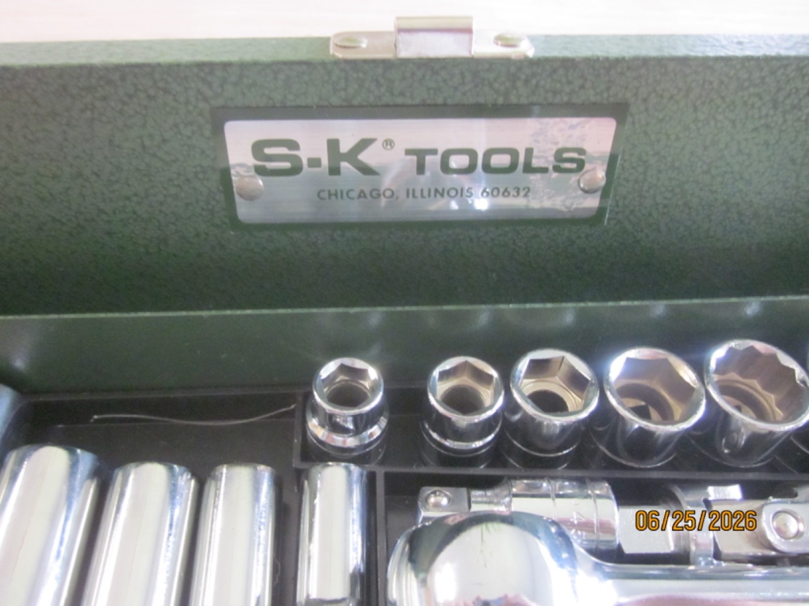 VTG S-K TOOLS VERY NEAR MINT CONDITION SAE 3/8″ DRIVE 21 PIECE SOCKET SET