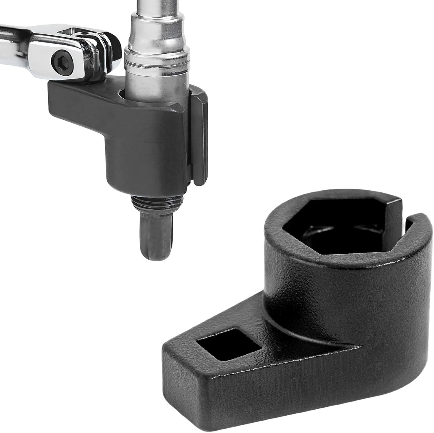 7/8-In 22mm Offset Oxygen Sensor O2 Socket Wrench Removal Tool Drive 3/8″