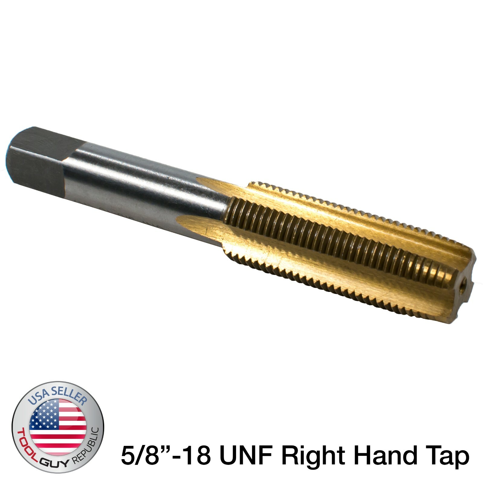 TGR 5/8″-18 UNF Right Hand Fine Thread Tap Tungsten Titanium Coated