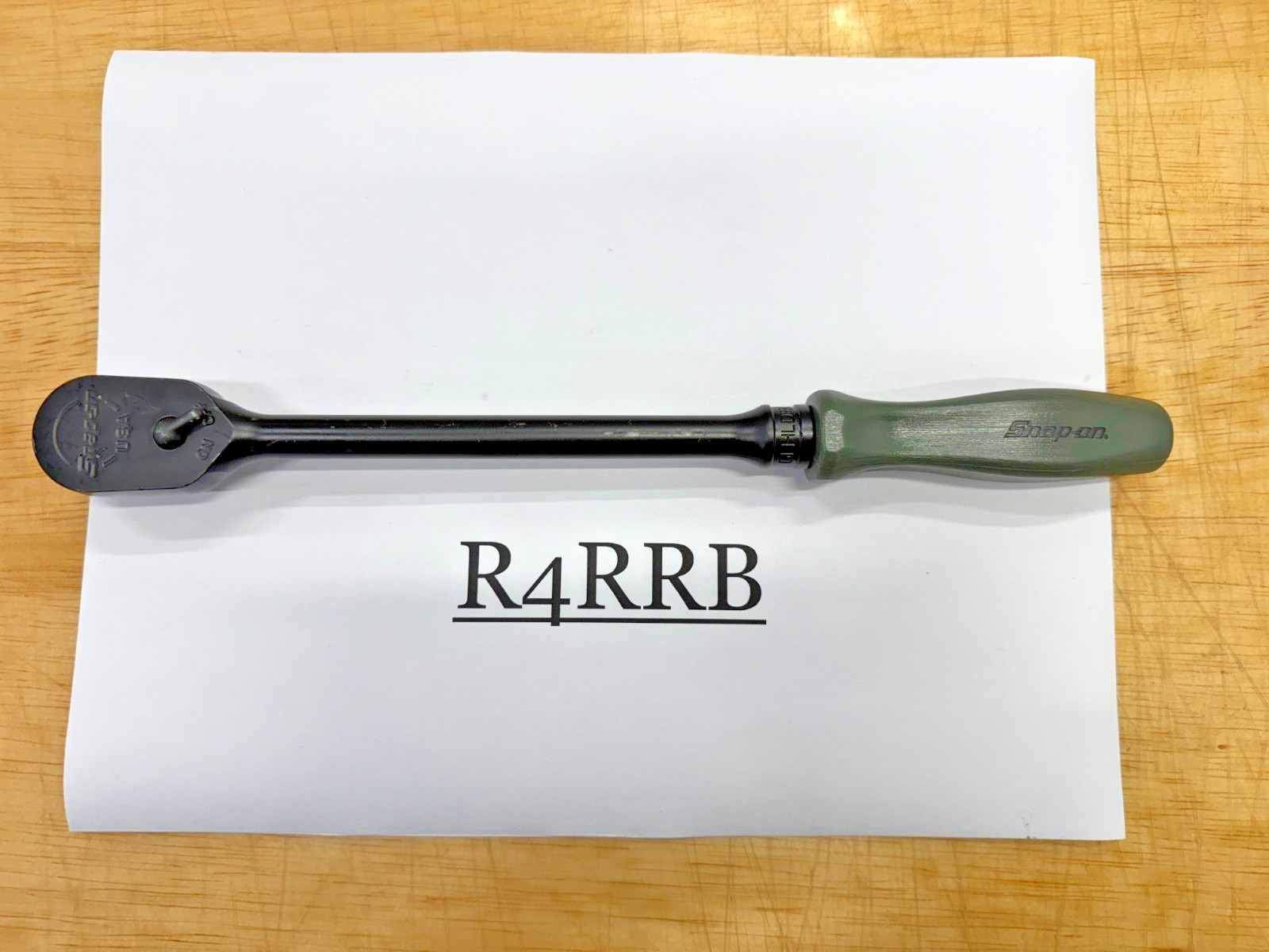 Snap-on Tools NEW COMBAT GREEN 3/8″ Drive Hard Grip Black Long Ratchet GFHLD80CG