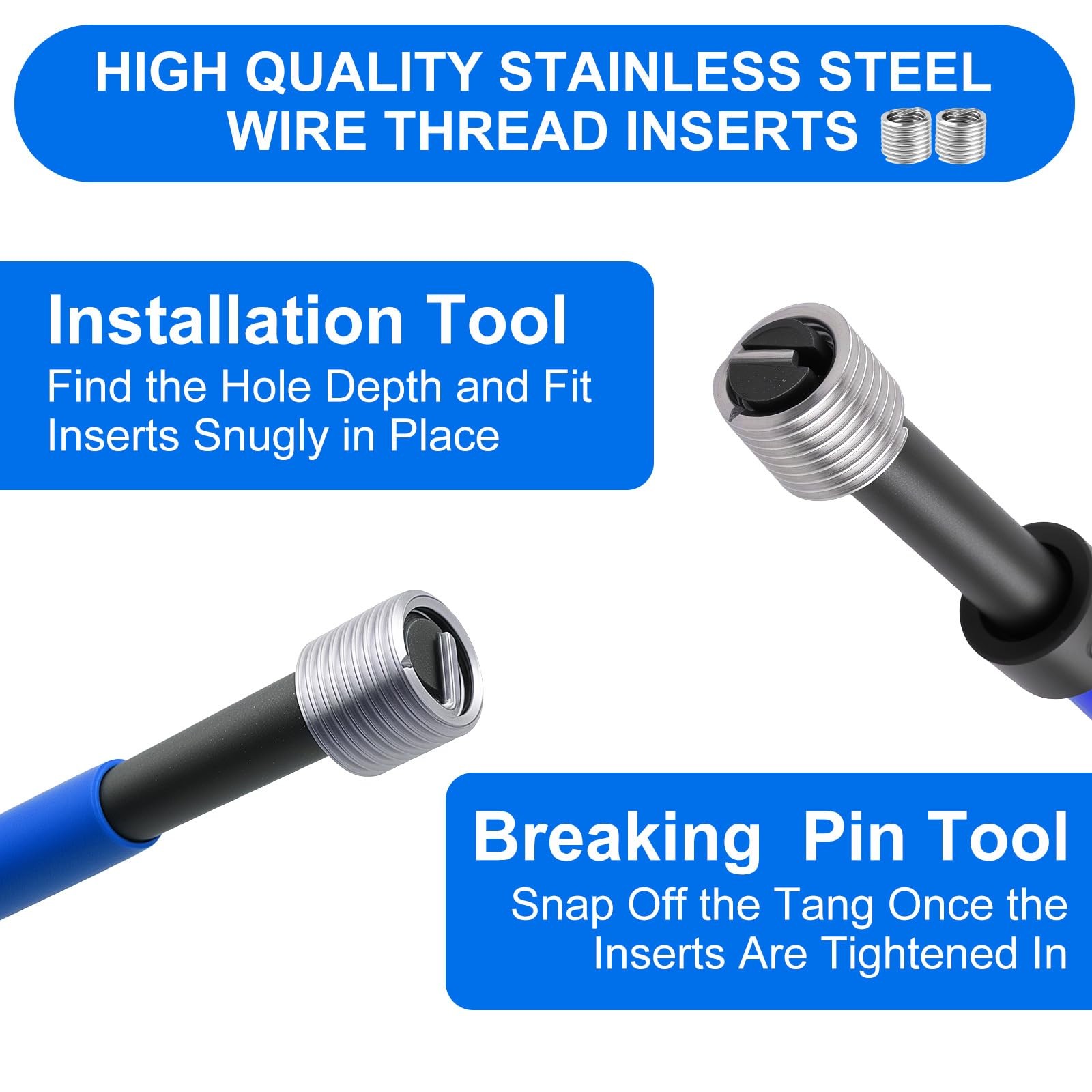 Thread Repair Kit 1/420 Inch SAE Helicoil Rethreading Tool Insert Set HSS Drill