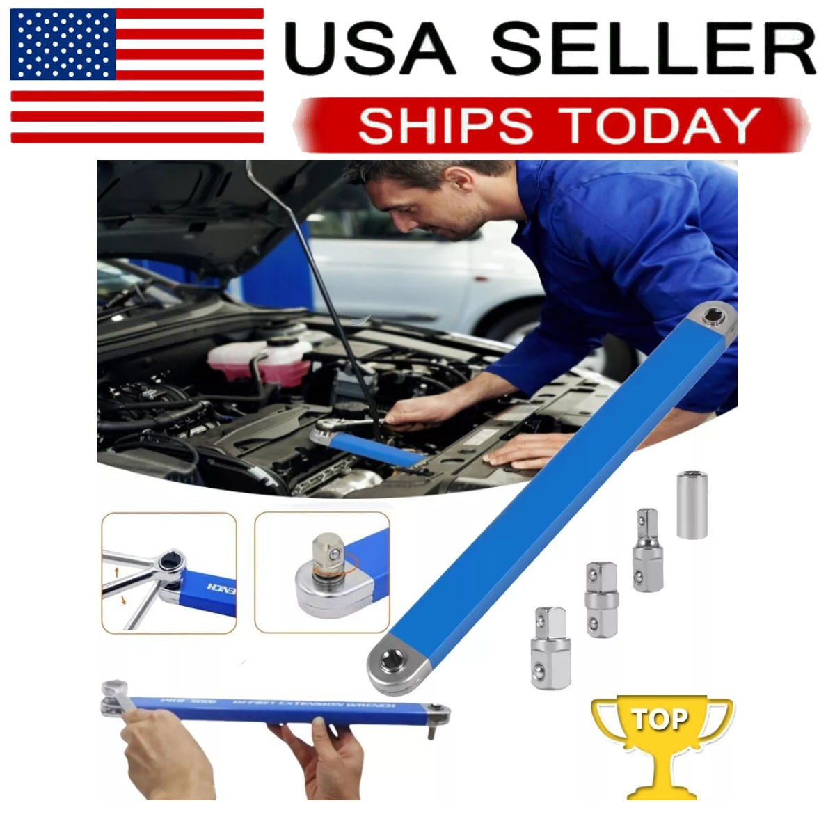 offset extension wrench ratchet spanner tool extension wrench set