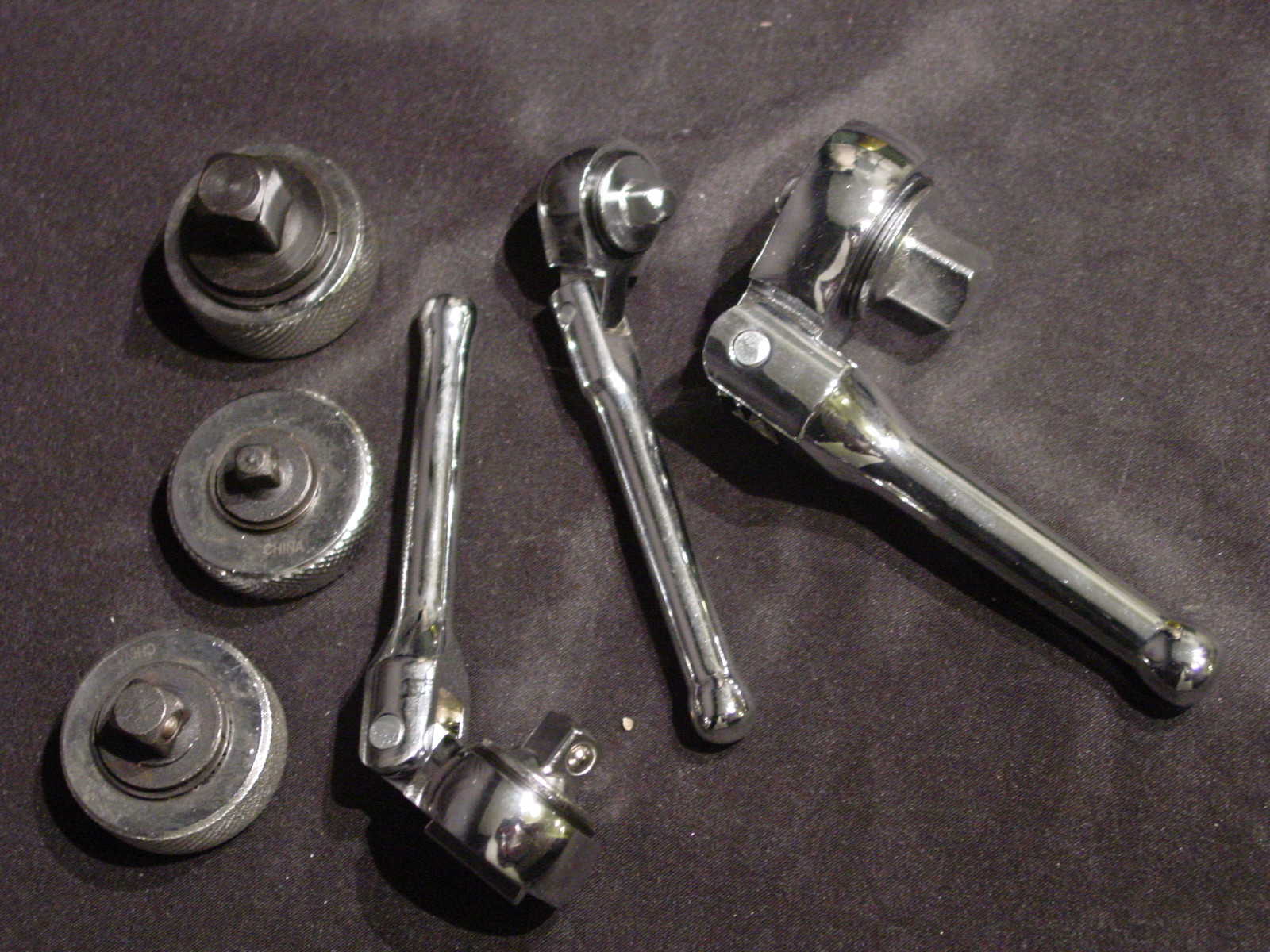 Flex Head Stubby & Thumbwheel Ratchet Set 1/4 3/8 1/2 Wrench Wrenches Tight Spot