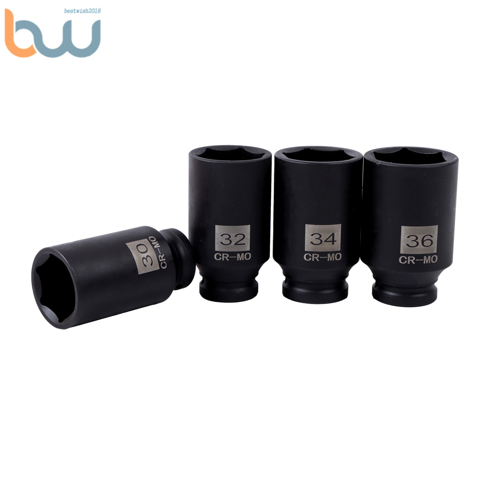 12 point 1/2″ Drive Deep Spindle Axle Nut Socket Set MM 30mm 32mm 34mm 36mm