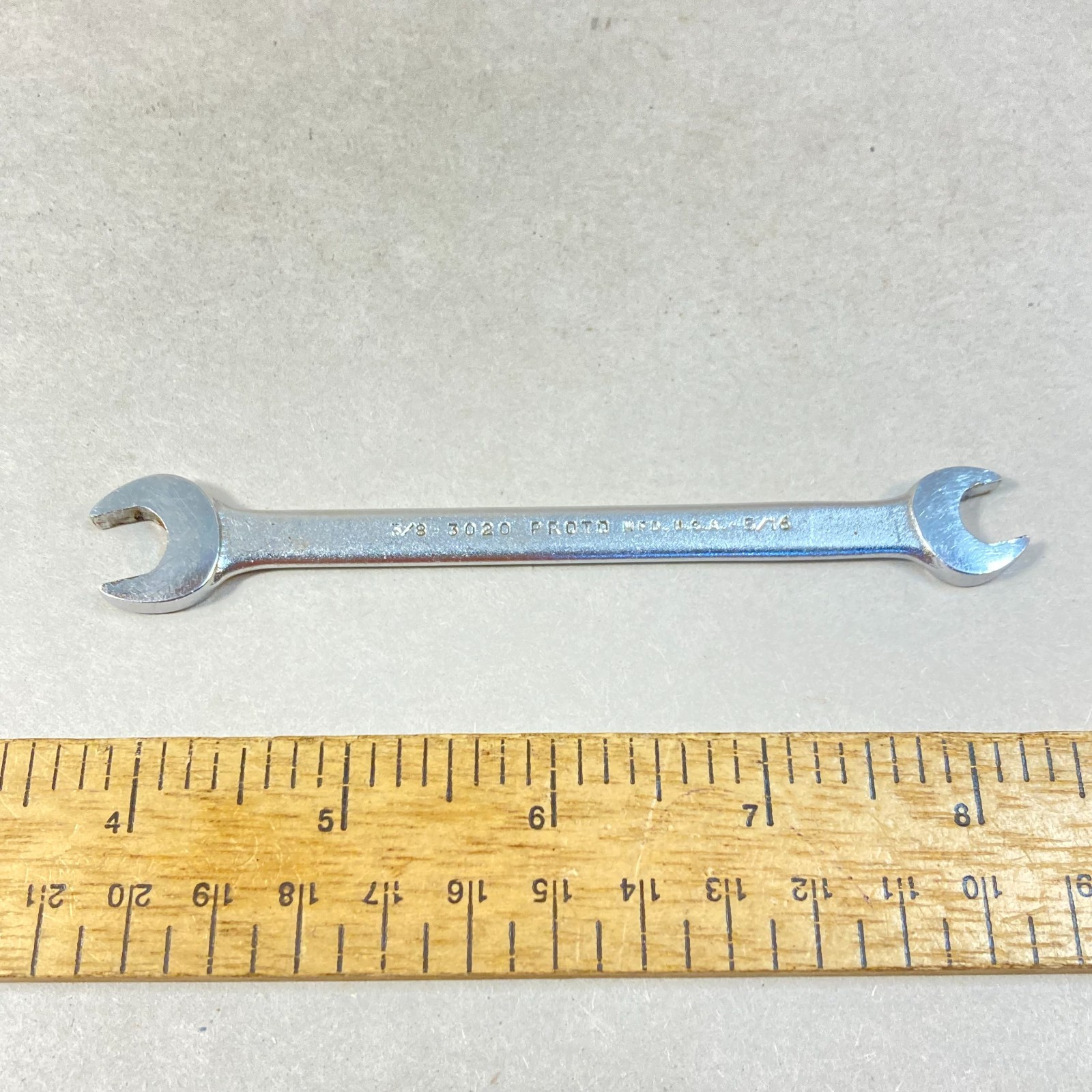 Proto Wrench Open End 3/8″- 5/16″ Flat Shaft #3020 USA