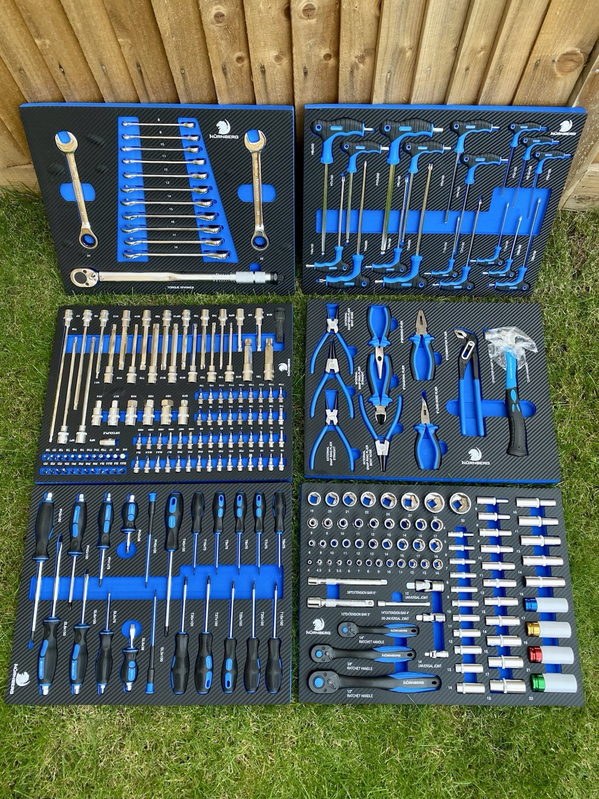 TOOLS SET IN FOAM TRAY (6 TRAYS) Set of Tools for Tool Chests Inserts