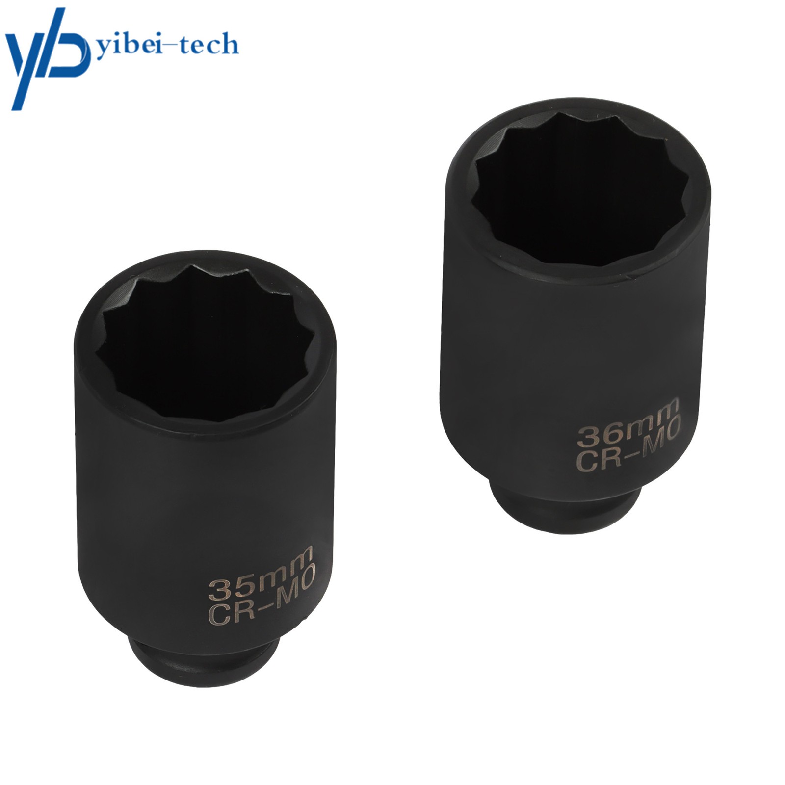 1/2″ Impact Socket Set 12 Point 29-39mm Drive Deep Spindle Axle Nut 8PCS w/ Case