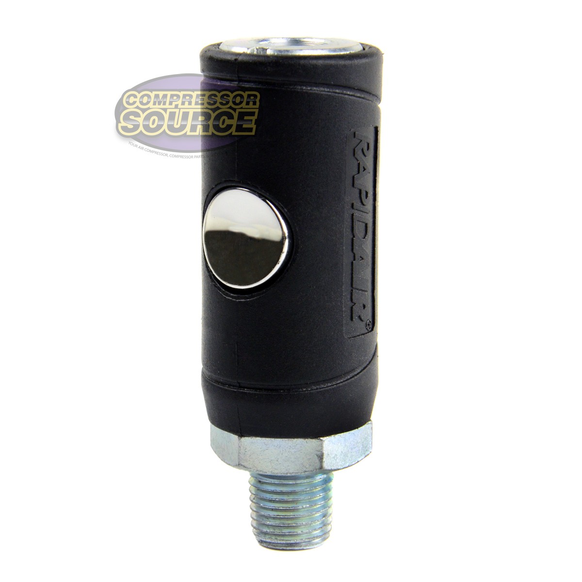 Industrial Style Safety Air Plug Coupler 1/4″ Body 1/4″ MNPT Push Button Release