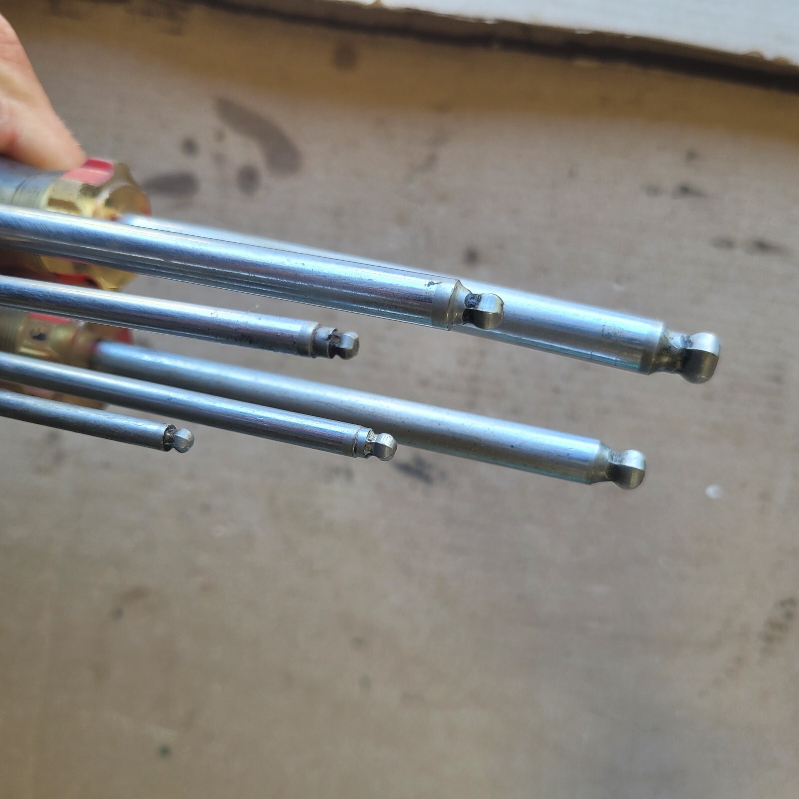 RARE Cal-Hawk BALL END SAE HEX SCREWDRIVERS 6 pc Set 1/8″-5/16″ Vintage Tools