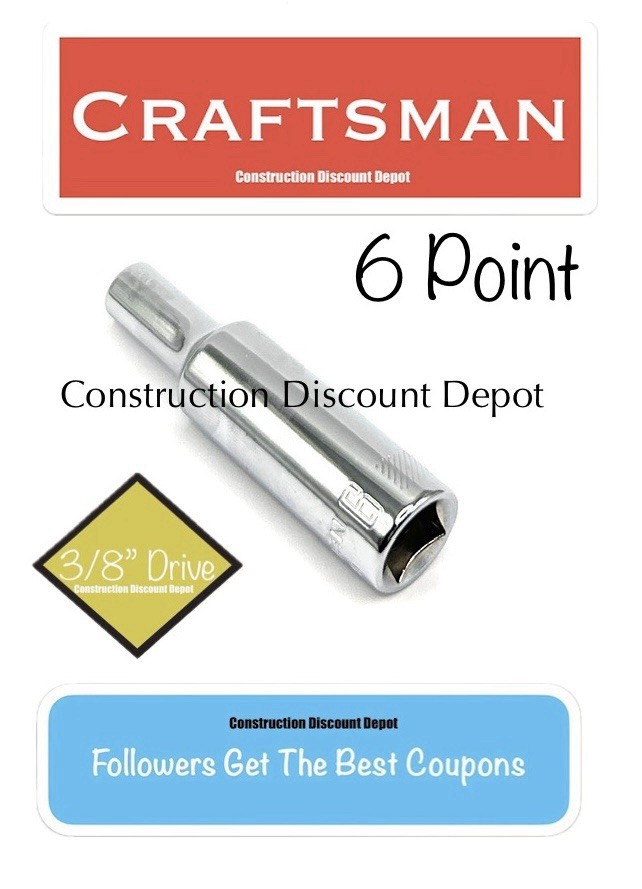 CRAFTSMAN Deep Socket Metric 3/8″ Inch Drive 6mm 6 Point CMMT99141 6 mm