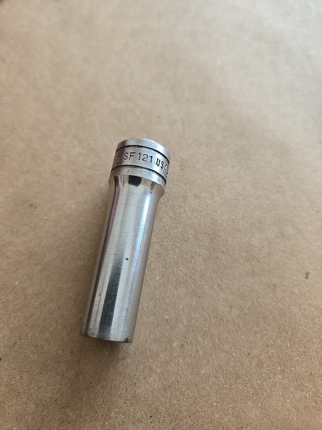 Snap On 3/8″ Drive 3/8″ 12PT SAE Deep Chrome Socket Worn SF121