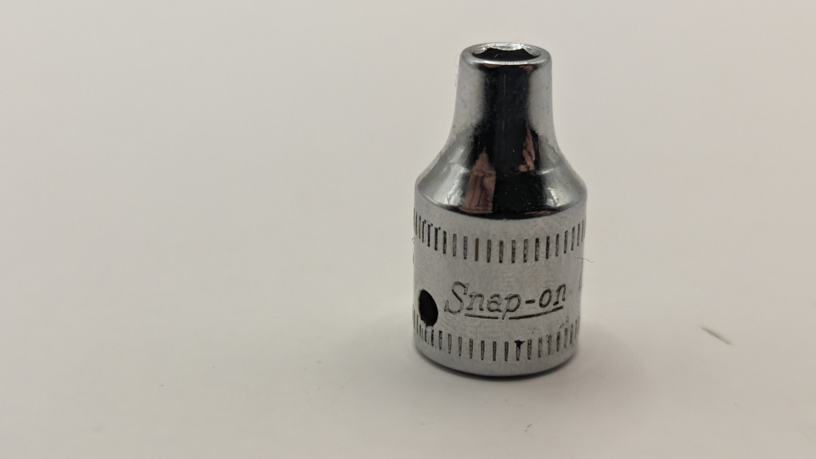 SNAP ON 4MM TMM4 1/4″ DRIVE METRIC 6 POINT SHALLOW CHROME SOCKET