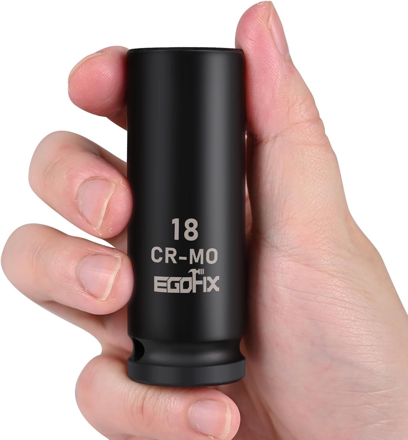 1/2″ Drive Deep Impact Socket, 18mm Socket, CR-MO, Metric, 6 Point